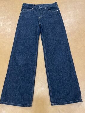 Zara Dark Blue Wide-Leg Jeans CLEAN & CLASSIC LOOK!